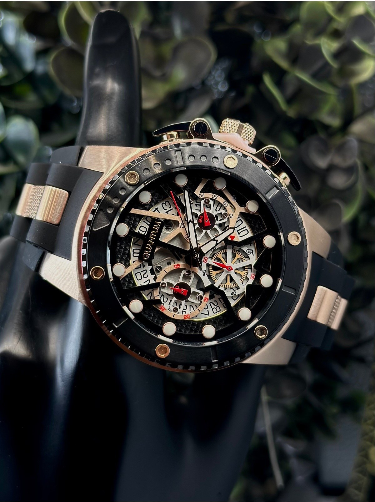 خرید و قیمت Quantum عملکرد فعال کوارتز تقویم شیک 10ATM ضد آب 45 میلی متر  مچی مردان | ترب