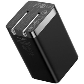 تصویر شارژر دیواری بیسوس مدل GAN5 PRO 65W به همراه کابل USB-C Baseus GaN5 Pro Fast Charger 2C+U 65W CN Black(Include Baseus Xiaobai series fast charging Cable Type-C to Type-C 100W(20V/5A) 1m Black CCGP120001