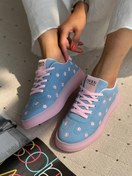 تصویر ونس زنانه مدل بابونه رنگ آبی صورتی - 1 / آبی صورتی / 