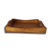 تصویر قیمت و خرید سینی چوبی دسته دار مدل T0145 - چوبی سرا 