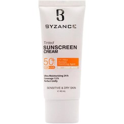 تصویر کرم ضد آفتاب SPF 50 پوست خشک و حساس بیزانس light beige 10 Sunscreen Protection Cream Foundation SPF 50 Byzance رنگ کد 54328