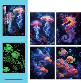 تصویر نقاشی خراشیدنی یا زغالی 