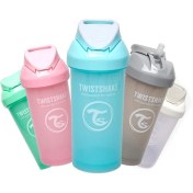 تصویر لیوان آبمیوه خوری نی دار 360 میل تویست شیک Twistshake - طوسی 