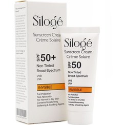 تصویر سيلوژه ضدآفتاب بي رنگ پوست نرمال تا خشک SPF 50 ميل 40 SILOGE SUNSCREEN CREAM NON TINTED SPF 50 40 ML