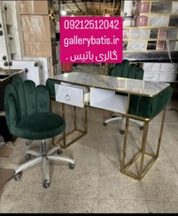 تصویر میز ناخن پایه فلزی شرکتی قابل سفارش درهمه رنگ پارچه خارجی 