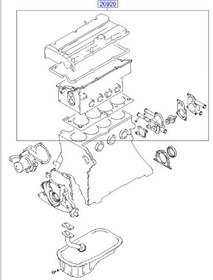 تصویر واشر کامل تعمیر موتور هیوندای توسان (2.7) 2007-2010 