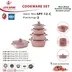 تصویر سرویس قابلمه گرانیتی لایف اسمایل مدل SPF 10 LIFE SMILE SPF-10 COOKWARE SET