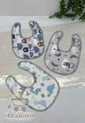 تصویر پیشبند(پیش بند) سه عددی برند ترکیه‌ای کارترز مانی نی - ست 5 Carter's Turkey 3-Pack Velvet Bibs