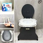 تصویر توالت دیواری سینکو تاشو همراه با قیف ژله ای 