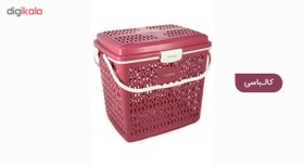تصویر سبد پیک نیک ممتاز پلاستیک مدل 320 - قهوه ای 