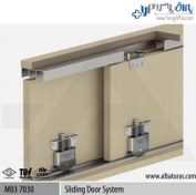 تصویر مکانیزم درب ریلی شیشه ای تک درب دو طرف آرامبند عرض 650 میلی متری برند آلباتور مدل M23 9030 SFT Albature M23 9030 SFT Sliding Mechanism