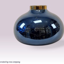 تصویر گلدان شیشه ای طرح اشک 