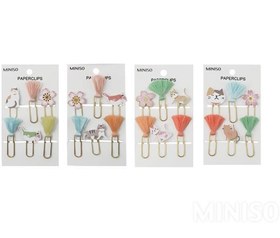 تصویر گیره دفتر مینیسو، مدل Miniso Tokyo series Paperclip، سری ژاپنی، 6 عددی 