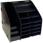 تصویر کازیه اداری چوبی مدل 7 طبقه طرح جادار - خرید بی واسطه از تولید کننده 