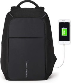 تصویر Markryden Anti-theft Laptop Backpack Business Bags with USB Charging Port School Travel Pack Fits Under 15.6 Inch Laptop (Black 2.1) 