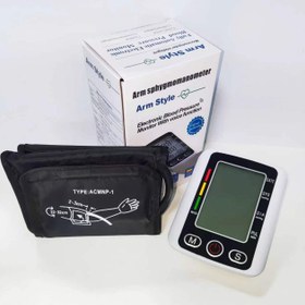 تصویر دستگاه اندازه گیری فشار خون الکترونیکی - سفید Electronic blood pressure measuring instrument