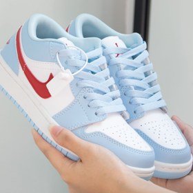 تصویر نایک ایر جردن وان لو آبی Nike Air Jordan One Low Blue 