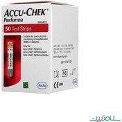 تصویر نوار تست قند خون اکیو چک پرفورما ACCU-CHEK PERFORMA بسته 50 عددی 