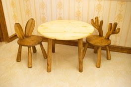 تصویر میز و صندلی چوبی کودک کد 045 