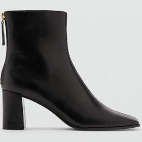 تصویر بوت زنانه MANGO blunt toe block short boots 
