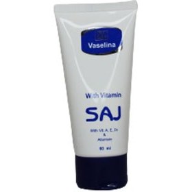 تصویر وازلین ویتامینه تیوپی سفید 60میل ساج ا Saj Vitamin Vaselina Tube White 60ml Saj Vitamin Vaselina Tube White 60ml