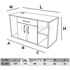 تصویر کمد الحاقی میز اداری مدل TL807 