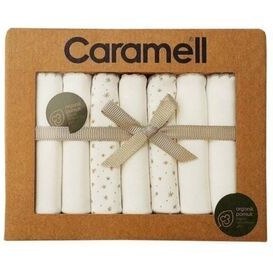 تصویر Caramell دستمال مرطوب دهان نخی شانه شده دختر بچه - 7 عدد اکرو 100% ارگانیک 