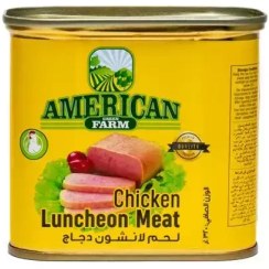 تصویر کنسرو گوشت مرغ قوطی 320 گرم آمريکن فرش AMERICAN FRESH مدل CHICKEN LUNCHEON MEAT American Fresh Chicken Luncheon Meat 320gr‏