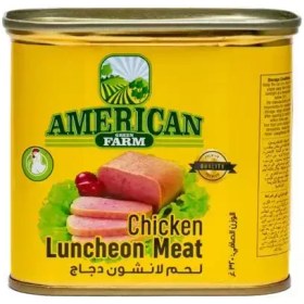 تصویر کنسرو گوشت مرغ قوطی 320 گرم آمريکن فرش AMERICAN FRESH مدل CHICKEN LUNCHEON MEAT American Fresh Chicken Luncheon Meat 320gr‏