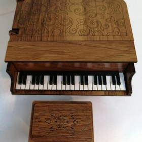 تصویر ماکت پیانو چوبی Piano Wooden replica