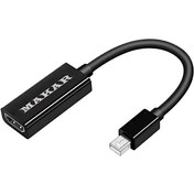 تصویر آداپتور Mini DisplayPort به HDMI ماکار مدل MK-CN242 کیفیت تصویر 4K، سازگاری گسترده و طراحی قابل حمل برای اتصال بی‌نقص دستگاه‌های مک و ویندوزی 