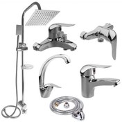 تصویر ست شیرآلات بهداشتی و ساختمانی مجموعه 6 عددی 