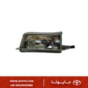 تصویر چراغ جلو تویوتا کرونا ۱۹۹۰-۱۹۹۲(چپ - راست) - تی وای سی تایلندی - چراغ کامل / شیشه تک (طلق) Toyota Corona 1991-1993 Headlight Left & Right - TYC (Thailand)
