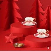 تصویر فنجان قهوه,رنگارنگ،دو نفره،برند کاراجا،90 میل،Jumbo Magic New Bone 