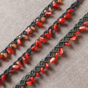 تصویر چوکر ( گردنبند کوتاه ) سنگ مرجان 