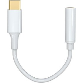 تصویر کابل تبدیل AUX به USB-C کی نت پلاس مدل KP-CSC35MF به طول 0.15 متر 