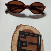 تصویر عینک میو‌میو بیضی ترند - پلنگی-قهوه ای 