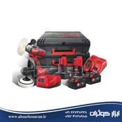 تصویر ست 7 پارچه پولیش و سنباده شارژی میلواکی Milwaukee مدل M18FPP2K-544X Set of 7 pieces of Milwaukee cordless polishing and sanding model M18FPP2K-544X