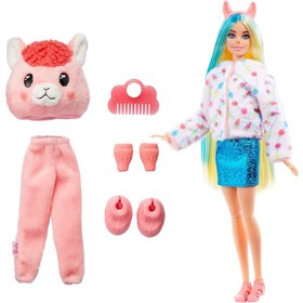 تصویر عروسک باربی لاما کیوتی ریویل برند mattel Barbie Cutie Llama Reveal Doll