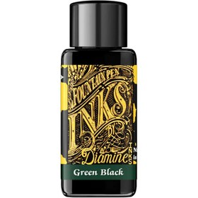 تصویر جوهر خودنویس دایامین مشکی سبز DIAMINE INK Green black 