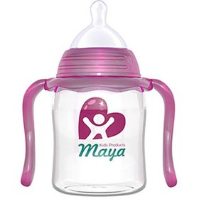 تصویر شيرخوری دهانه عریض دسته دار 150 ميل Maya Feeding Bottle code:2243