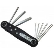 تصویر مجموعه 8 عددی آچار آلن تاشو نووا مدل 911-1141 