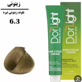 تصویر رنگ موی بلوند زیتونی تیره 6.3 دورلایت 100 میل 