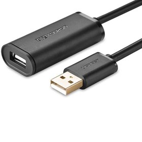 تصویر کابل تبدیل USB نری به مادگی یوگرین US121 مدل 10319 طول 5 متر ا UGREEN US121-10319 USB2.0 Extension Cable 5m UGREEN US121-10319 USB2.0 Extension Cable 5m