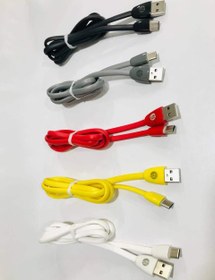 تصویر کابل شارژ گوشی موبایل micro مدل wave ژله ای wave charging cable for all Mobile phone