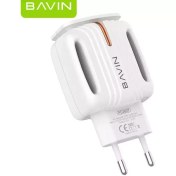 تصویر شارژر دیواری فست شارژ لایتنینگ باوین BAVIN 2.4A Dual Port USB Adapter Charger PC265Y 