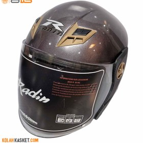 تصویر کلاه کاسکت بدون فک رادین طوسی | SHINY GRAY مدل 25 HELMET without Jaw Radin Tusi | SHINY GRAY model 25