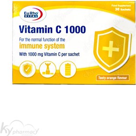 تصویر ساشه ویتامین C 1000 میلی گرم یوروویتال 30 عدد Eurhovital Vitamin C 1000 mg Sachets