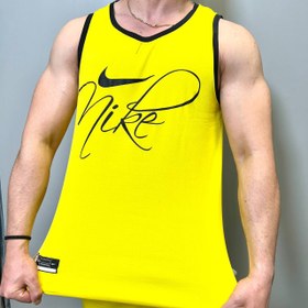 تصویر ست رکابی و شلوارک مردانه بدنسازی نایک سوزنی تنفس دار کد 2904 