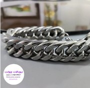 تصویر دستبند مردانه استیل طرح کارتیر 